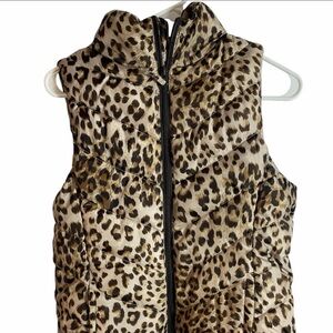 Leopard Print Puffer Vest